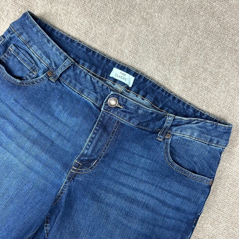 M Jeans By Maurices Classic Shorts Womens 16W Regular Blue Denim Cuffed Hem